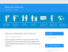 Tablet Screenshot of blog.livralivro.com.br